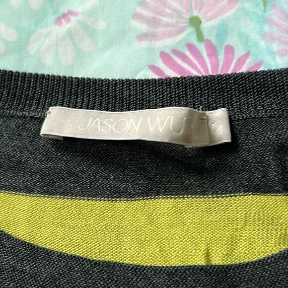 Jason Wu Striped Silk Top - L - Picture 3 of 9